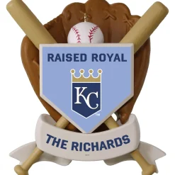 MLB Kansas City Royals™ Baseball Personalized Ornament, Custom Text
