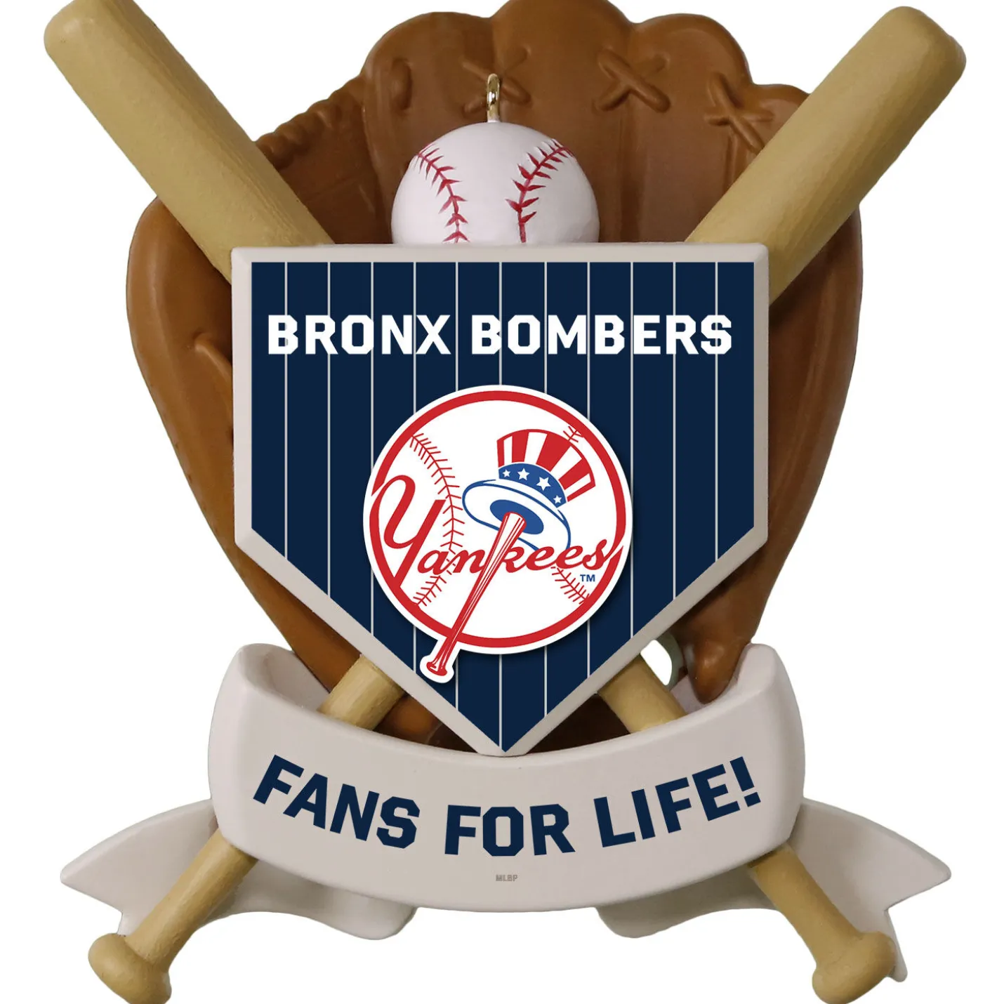 MLB New York Yankees™ Baseball Personalized Ornament, Custom Text