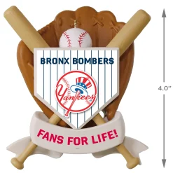 MLB New York Yankees™ Baseball Personalized Ornament, Custom Text