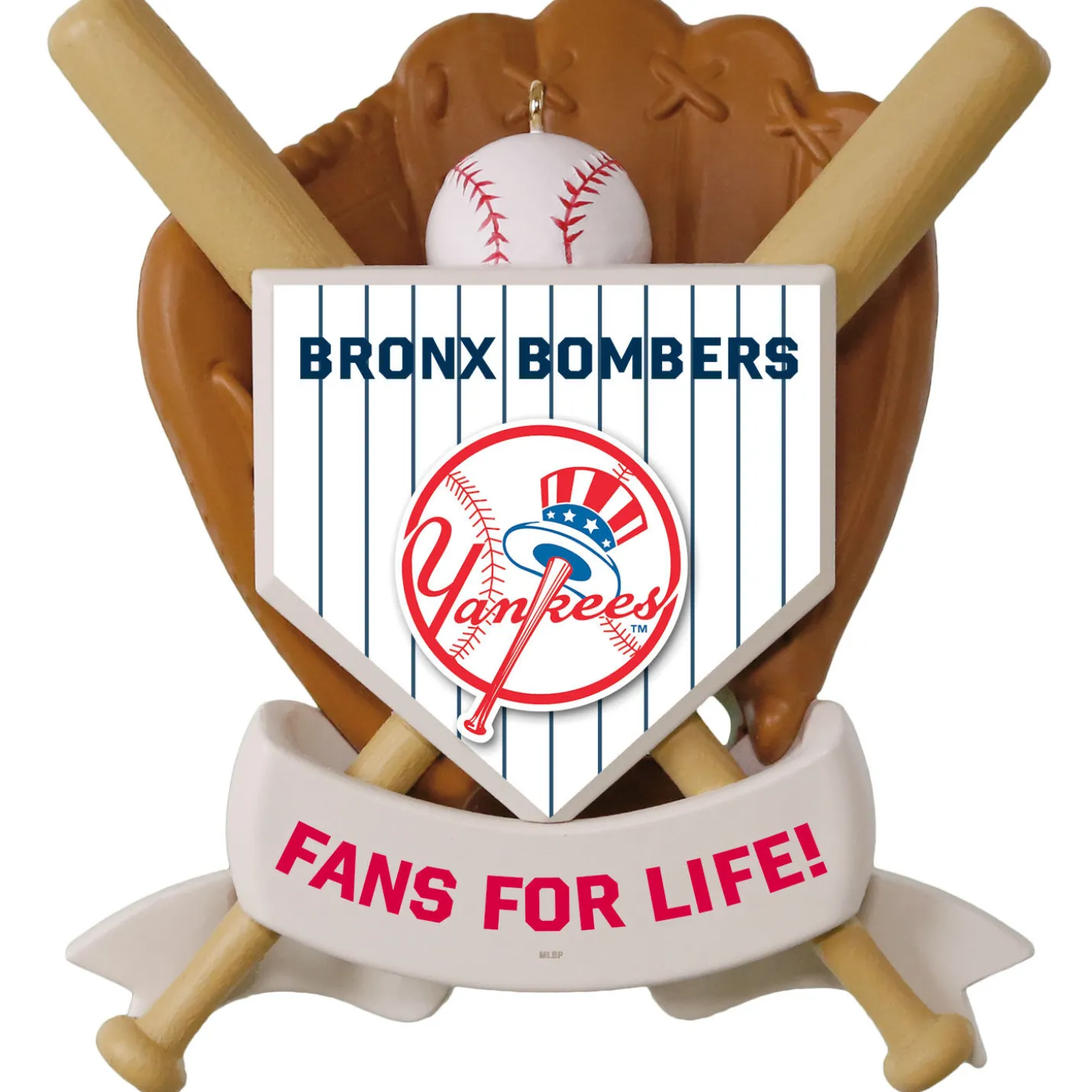 MLB New York Yankees™ Baseball Personalized Ornament, Custom Text