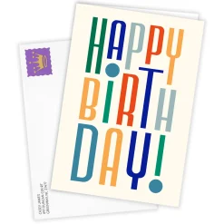 Modern Artsy Lettering Custom Birthday Card