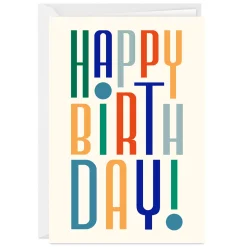Modern Artsy Lettering Custom Birthday Card