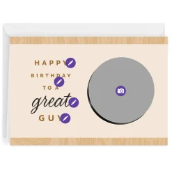 Modern Woodgrain Blank Custom Birthday Card
