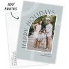 Modern Arch on Blue Flat Holiday Photo Card