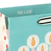 9.6" Modern Birthday Cake on Mint Green Medium Gift Bag