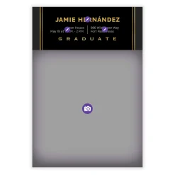 Modern Black Block Graduation Invitation