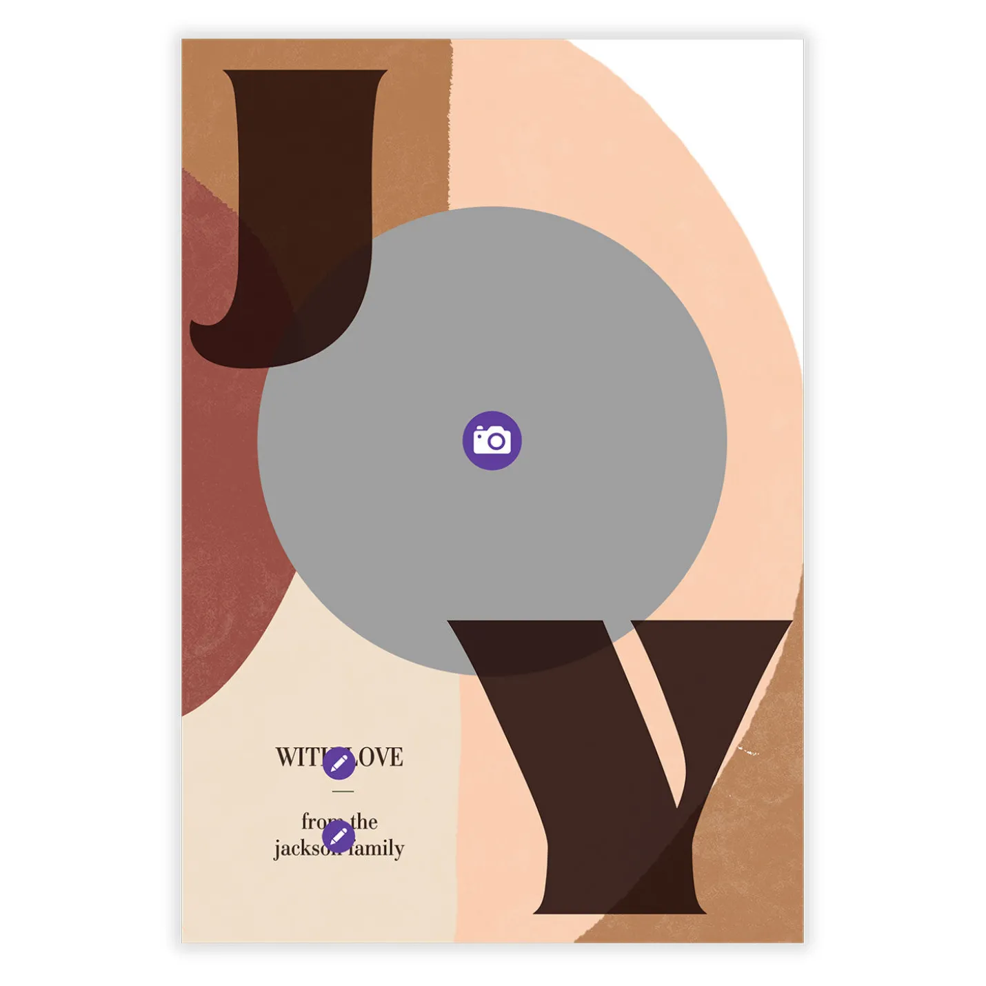 Modern Boho Joy Flat Holiday Photo Card