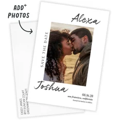 Modern Frame Black and White Save the Date