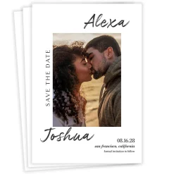 Modern Frame Black and White Save the Date