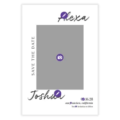 Modern Frame Black and White Save the Date