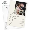 Modern Handwriting Flat Wedding Thank You Photo Card
