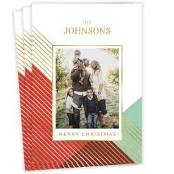 Modern Merry Flat Christmas Photo Card