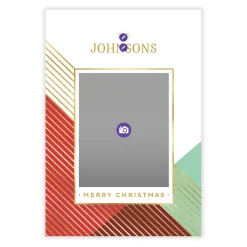 Modern Merry Flat Christmas Photo Card