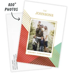 Modern Merry Flat Christmas Photo Card