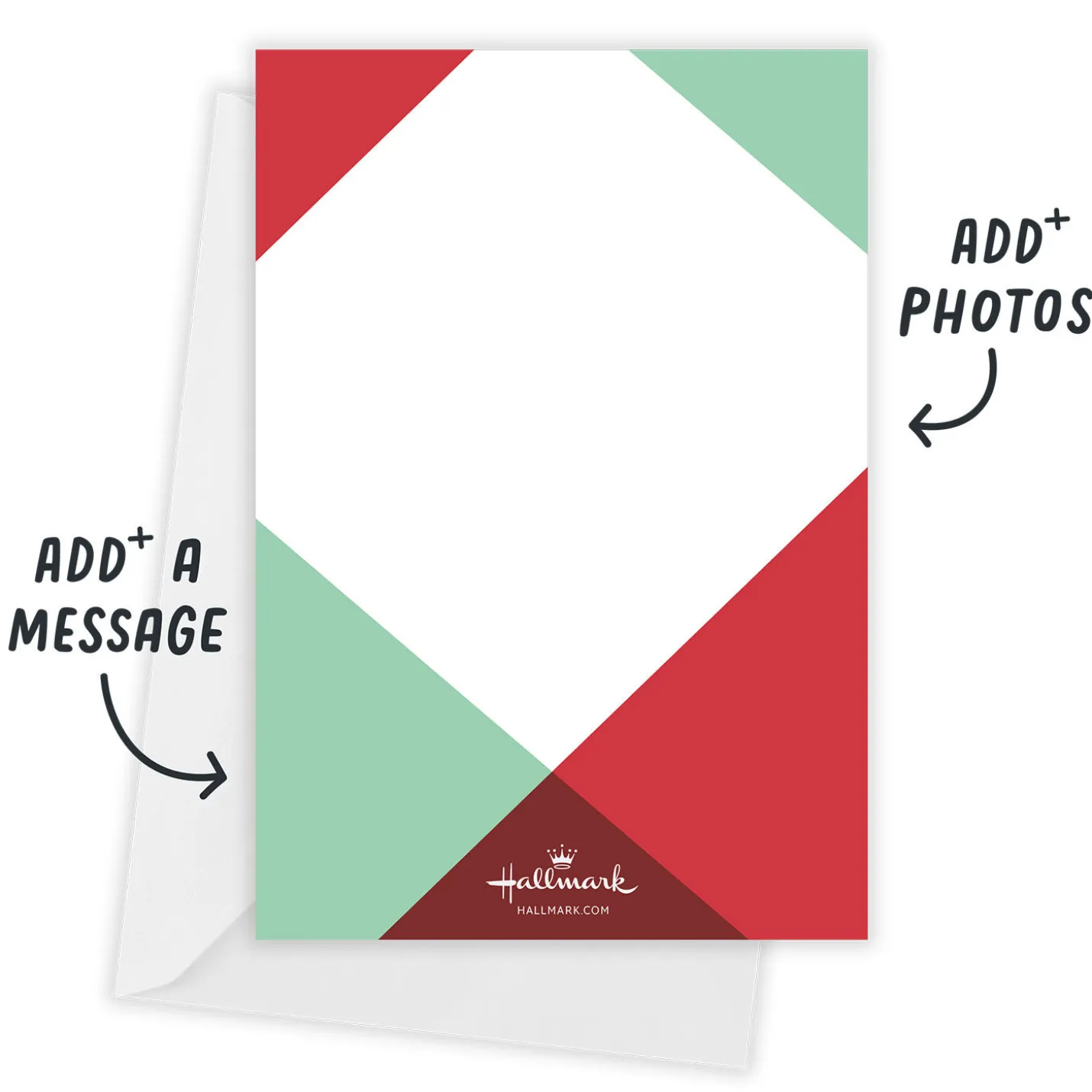 Modern Merry Flat Christmas Photo Card