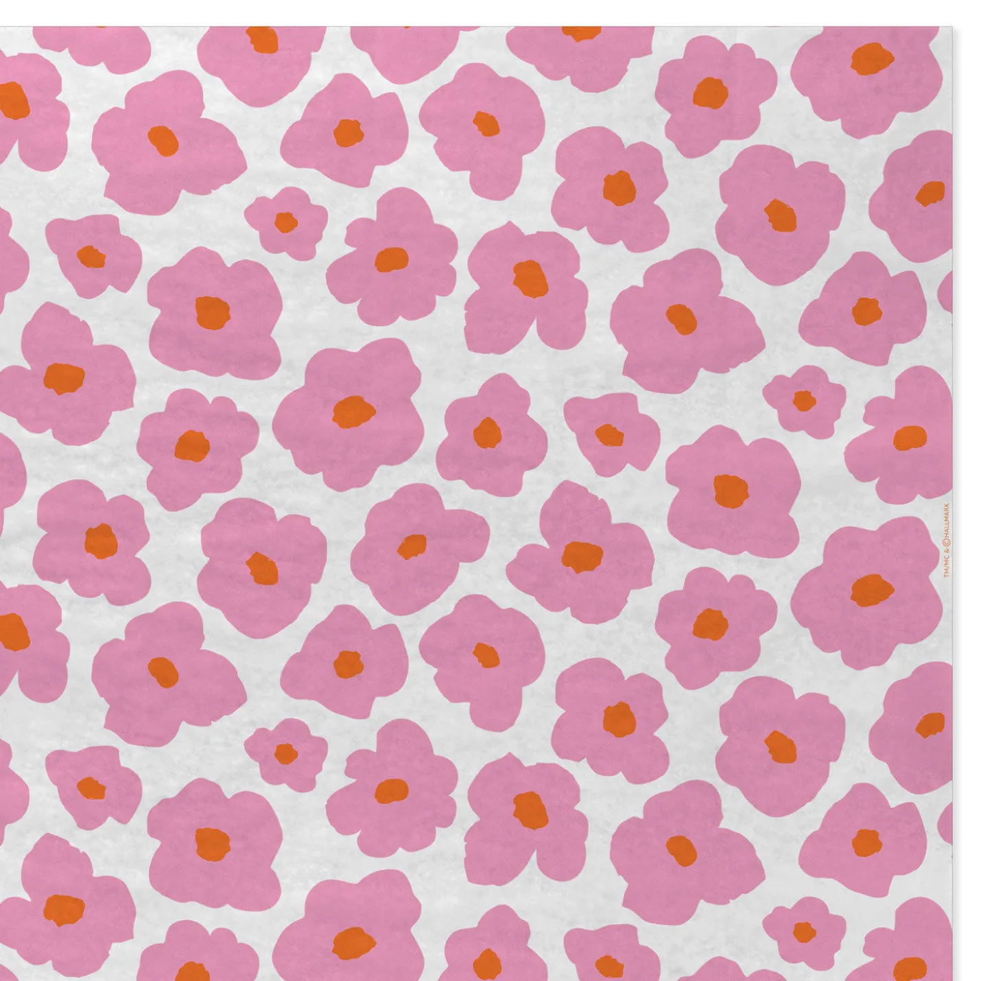 Mod Pink Flowers Tissue Paper, 6 sheets
