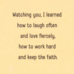 Mom, I Learned From Your Love Birthday Card From Son