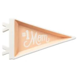#1 Mom Pennant Trinket Dish