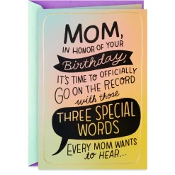 Mom Was Right Certificate Funny Birthday Card for Mom