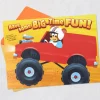 Monster Truck Fun 4th Birthday Card With Stickers