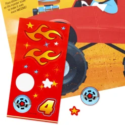Monster Truck Fun 4th Birthday Card With Stickers