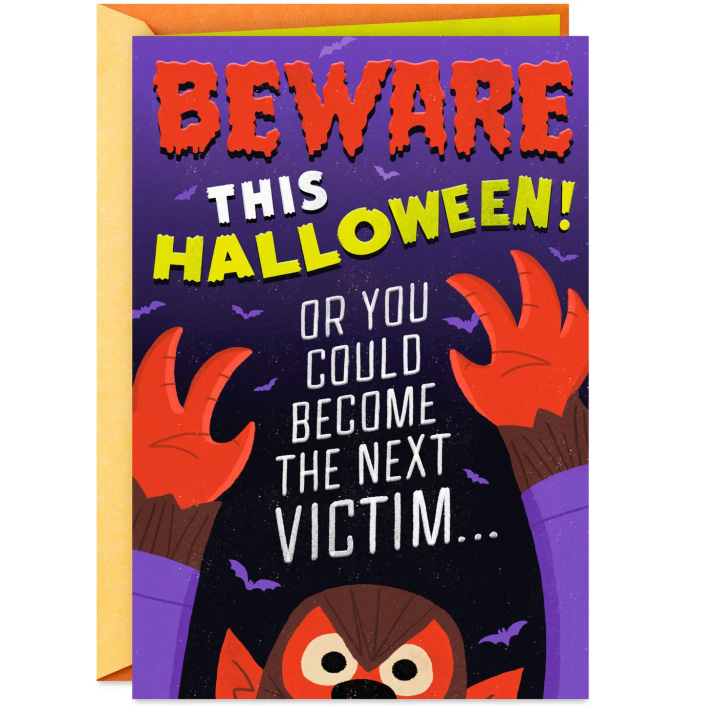Monster Hug Attack Halloween Card