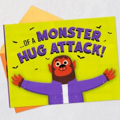 Monster Hug Attack Halloween Card