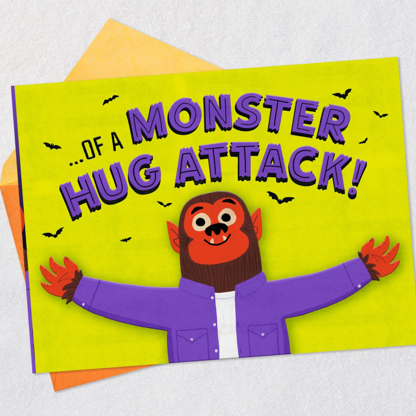Monster Hug Attack Halloween Card