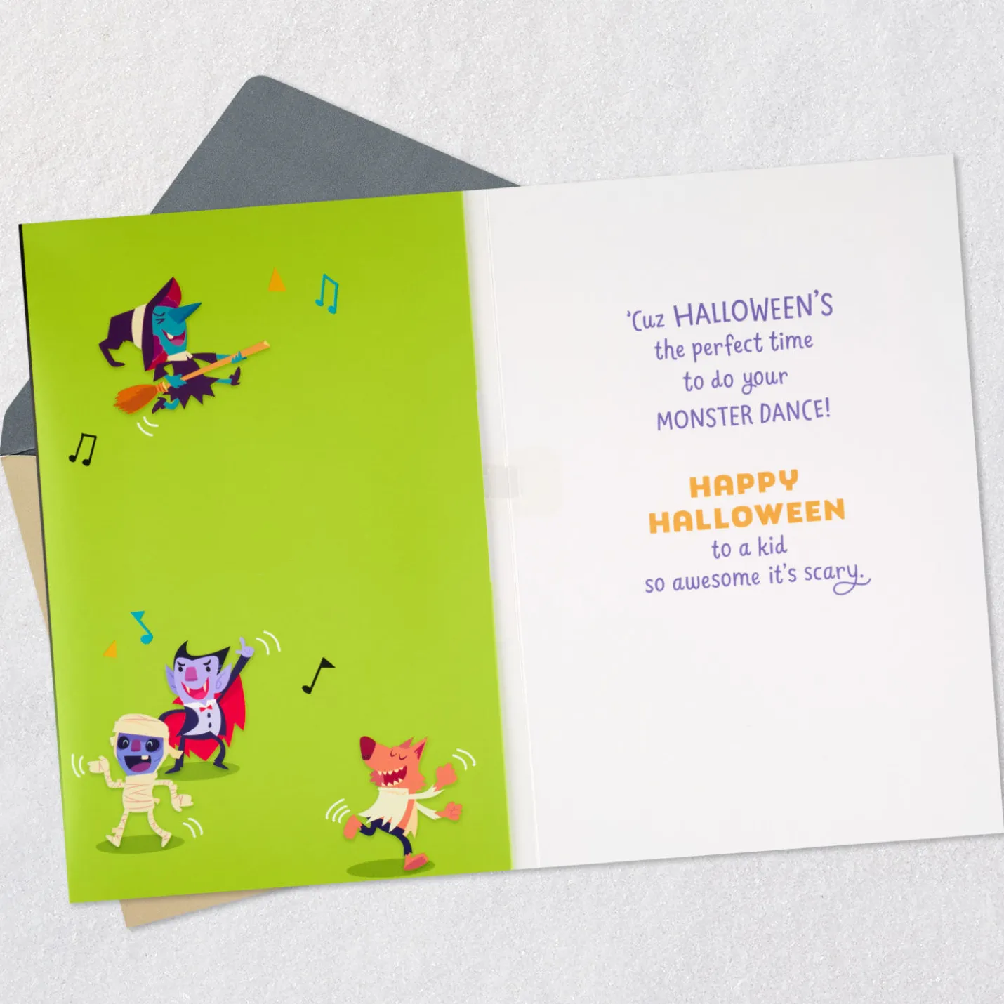 Monster Mash Musical Halloween Card for Kids