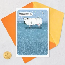 Mooing Ghost Cow Funny Halloween Card