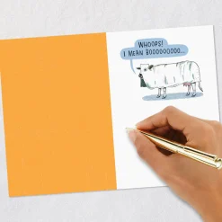 Mooing Ghost Cow Funny Halloween Card