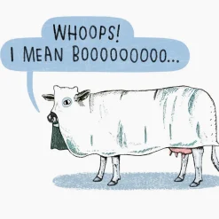 Mooing Ghost Cow Funny Halloween Card