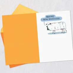 Mooing Ghost Cow Funny Halloween Card