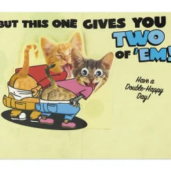 Mooning Cats Funny Pop-Up Birthday Card From Both