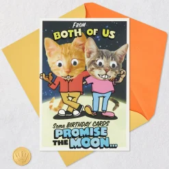Mooning Cats Funny Pop-Up Birthday Card From Both
