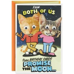 Mooning Cats Funny Pop-Up Birthday Card From Both