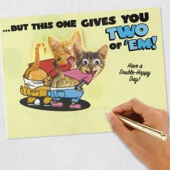 Mooning Cats Funny Pop-Up Birthday Card From Both