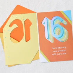 More Awesome With Every Year 16th Birthday Card
