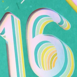 More Awesome With Every Year 16th Birthday Card