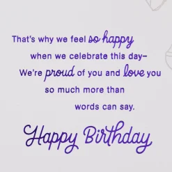 More Than Words Birthday Card for Daughter From Both