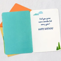 More Wonderful Every Year Birthday Card for Godson