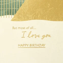 Most of All, I Love You Romantic Birthday Card for Him