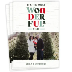 Most Wonderful Time Flat Christmas Photo Card