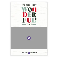 Most Wonderful Time Flat Christmas Photo Card