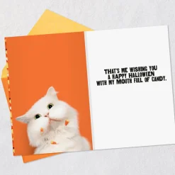 Mouth Full of Candy Funny Halloween Card