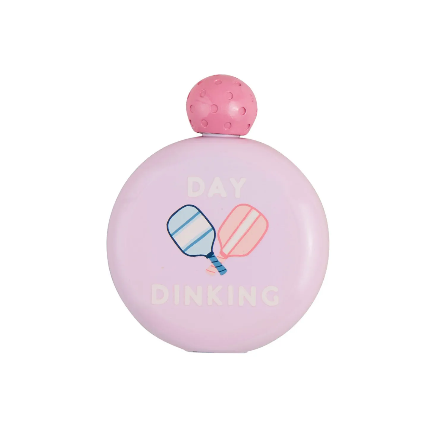 Mud Pie Day Dinking Pink Pickleball Flask