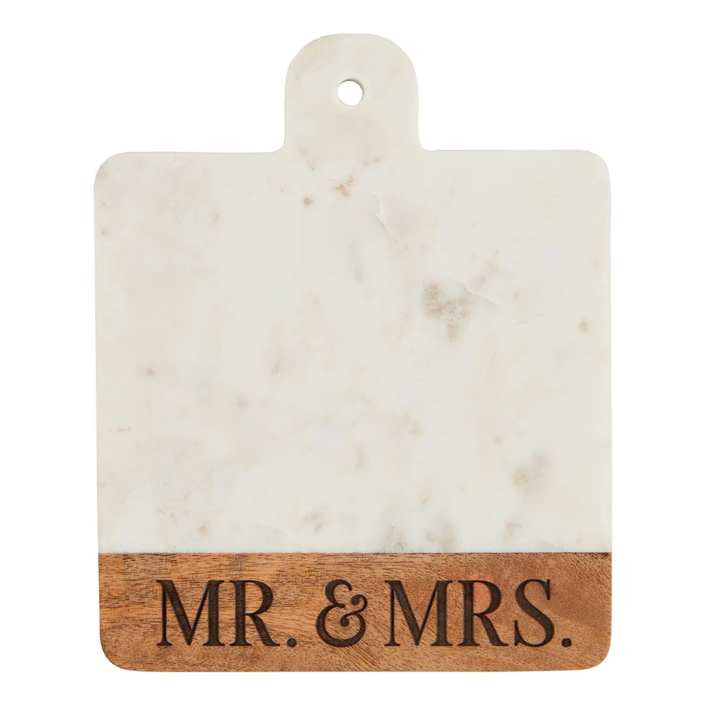 Mud Pie Mr. and Mrs. Marble Serving Board