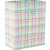 13" Multicolor Windowpane Large Gift Bag