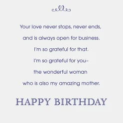 My Amazing Mother Birthday Card