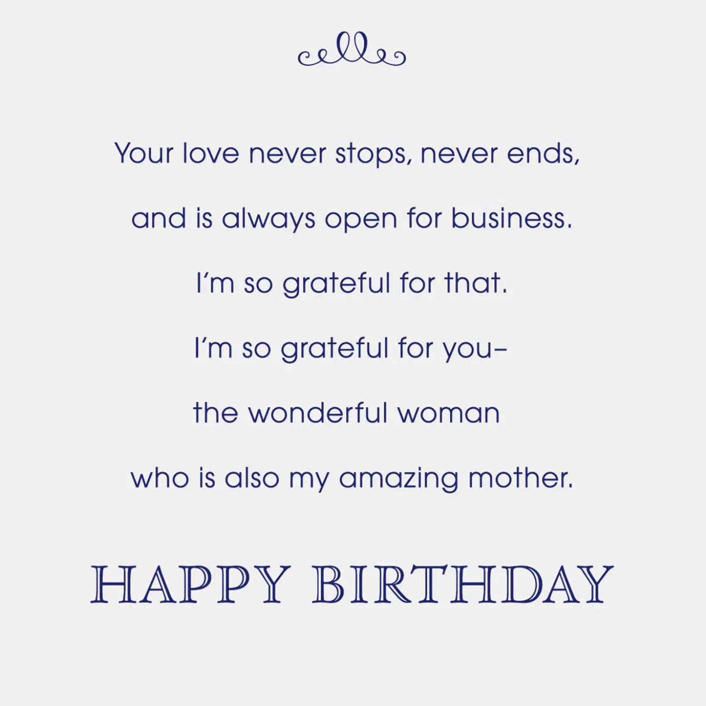 My Amazing Mother Birthday Card